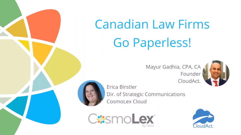 Canadian Law Firms  Go Paperless!